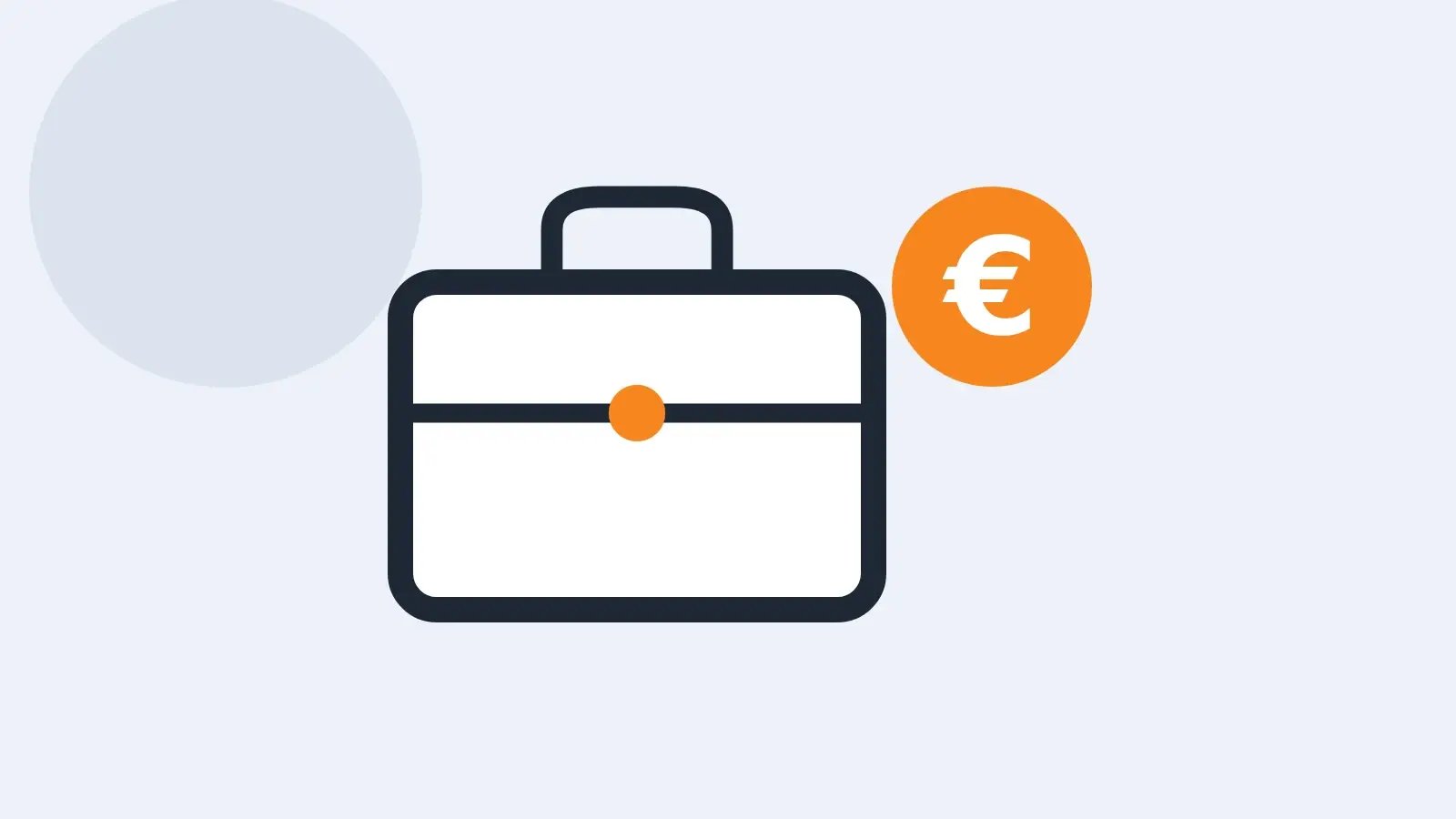 Aktenkoffer mit Euro-Symbol – Inkasso für Unternehmer